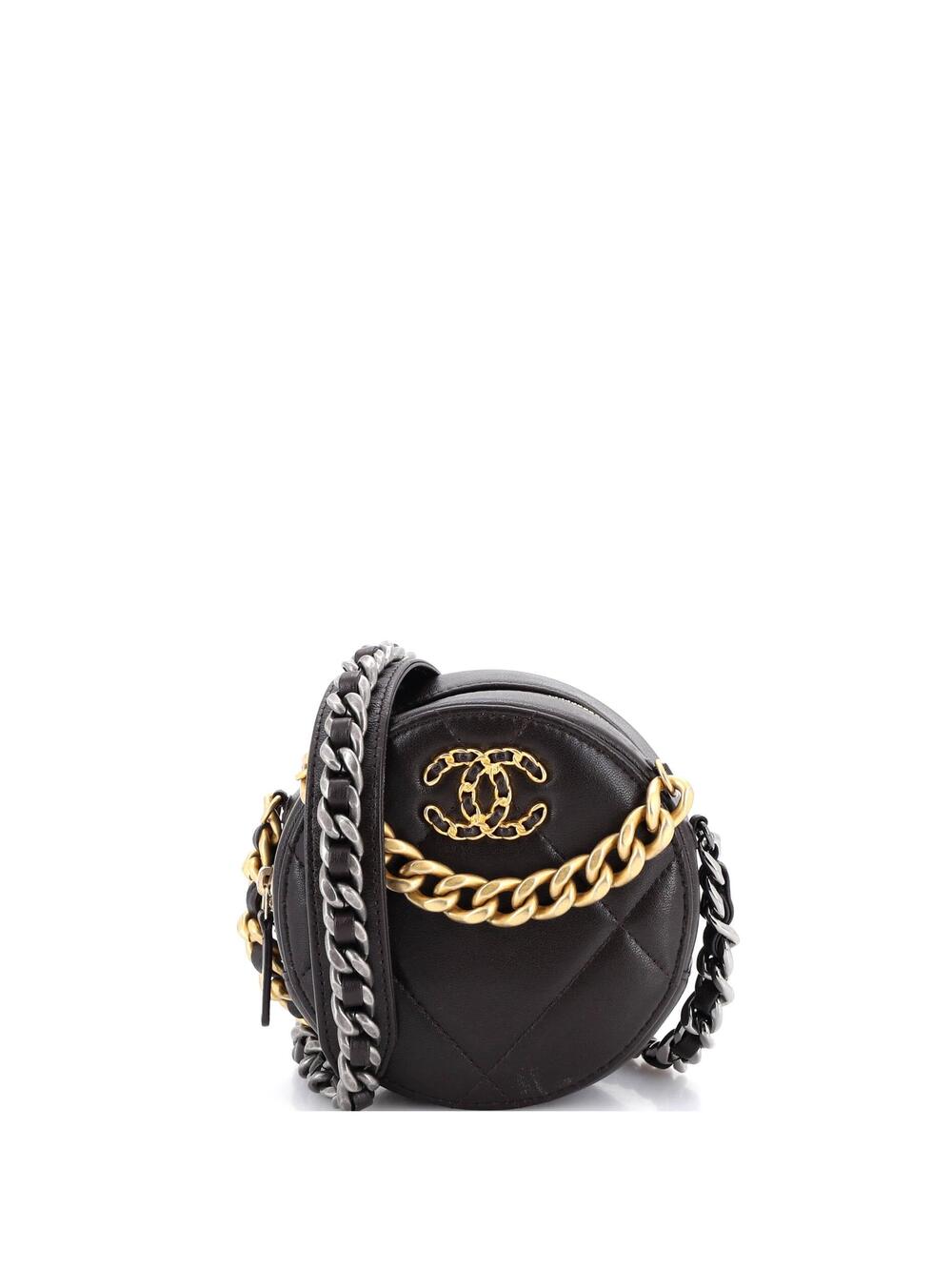 Chanel 19 Round Clutch With Chain #233842C26B